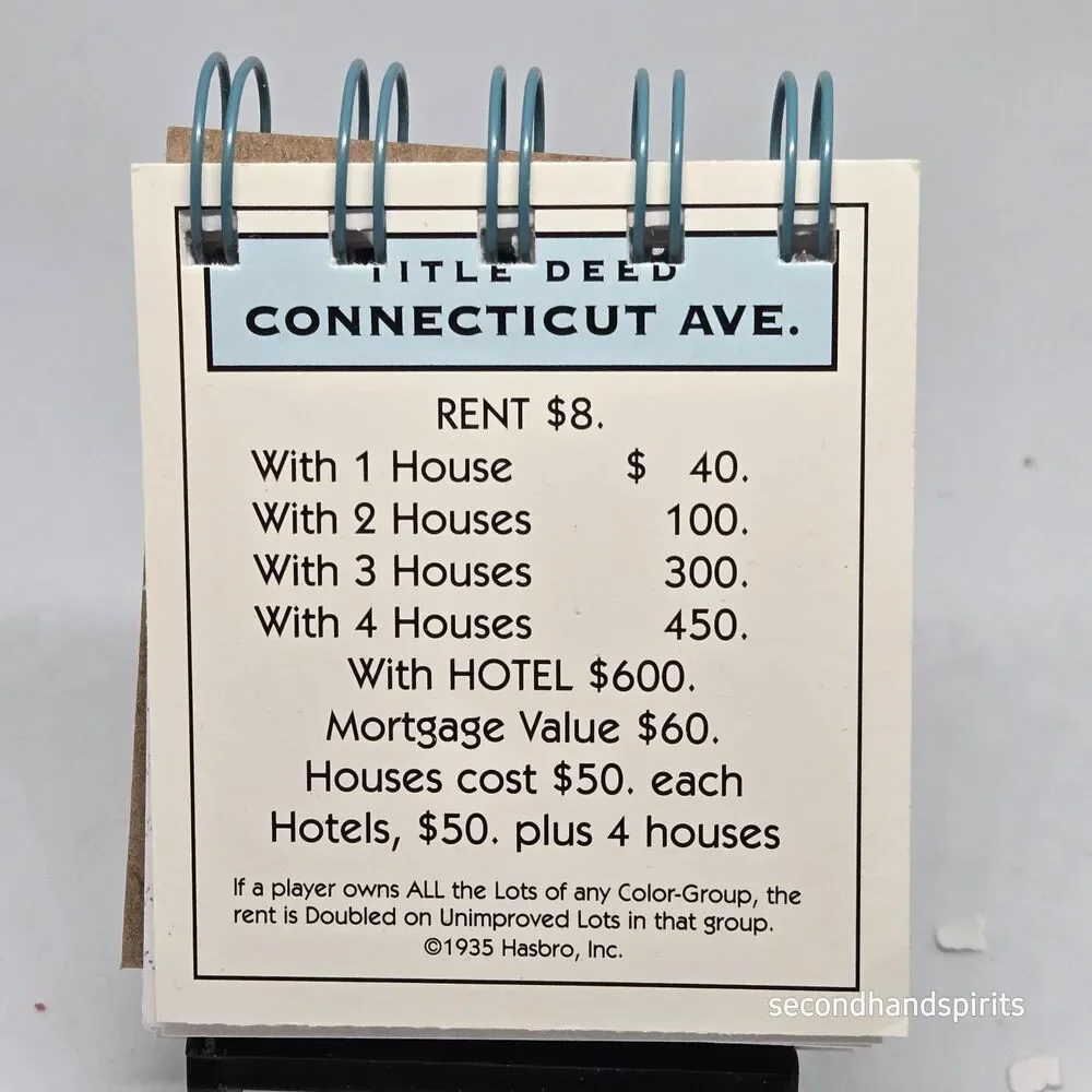 Hand-Assembled Monopoly-Themed Mini Journal - Connecticut